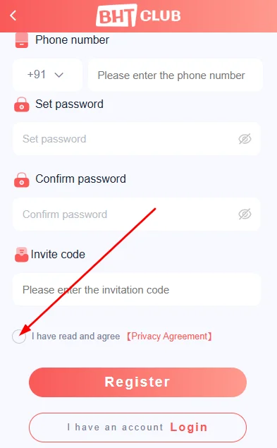 Select privacy agreement